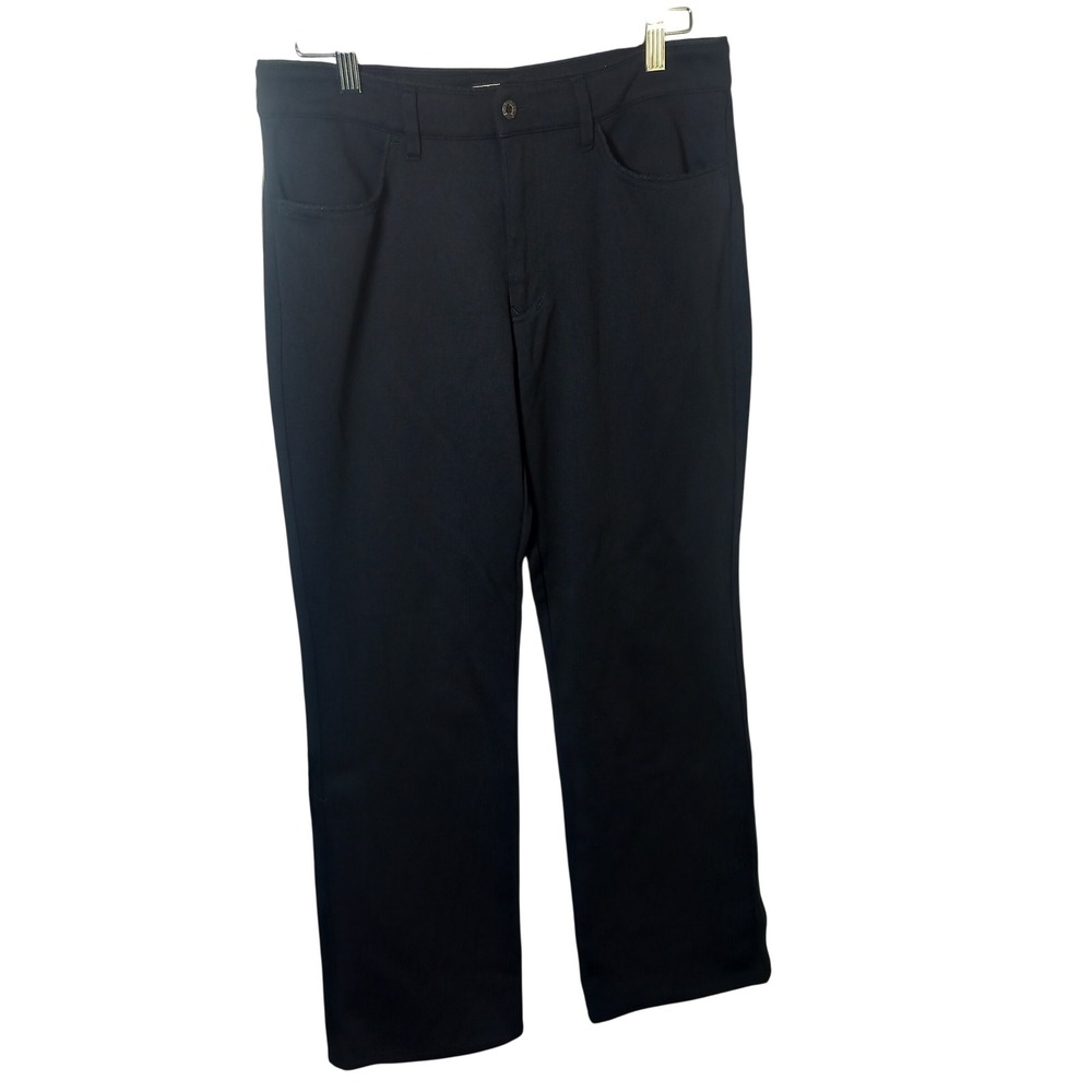 Fendi Roma Amor Ladie Trouser 32 Black Straight Leg Made in Italy Polyamide Pant